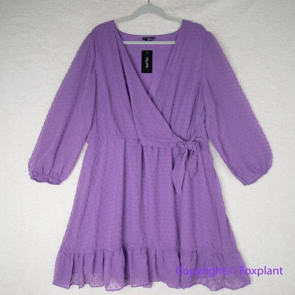 New! City Chic Wild Dobby Dress  lilac purple,  women plus‎ size 18 - Picture 3 of 16